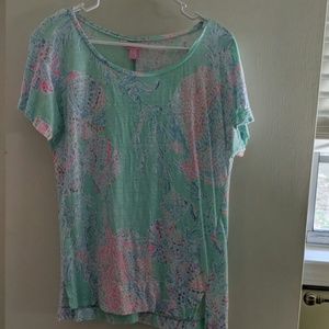 Lilly Pulitzer seafoam green top